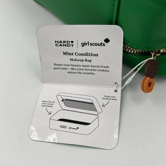 HARD CANDY X Girl Scouts Cookie Fresh Minus Crumbs! Makeup Bag Green NWT - Picture 10 of 10